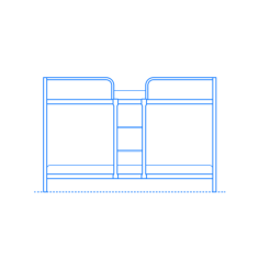 Furniture Bunk Beds Loft Beds Ikea Tuffing Bunk Bed Outline Svg Vector, Free Vectors File